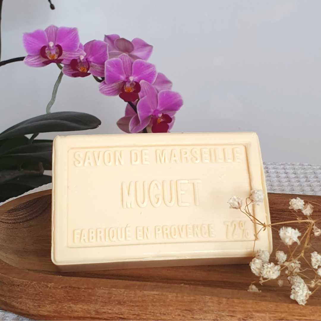 Savon de Marseille au pafum de Muguet par l' Ecorce du sud